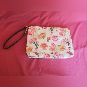 Betsey Johnson Pink Floral Wristlet